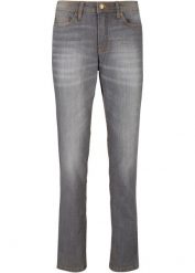 Dżinsy Mom mid waist, komfort-stretch. Szare jeansy bonprix, bez wzorów. Za 97.99 zł.