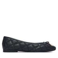 Baleriny Tommy Hilfiger. Czarne baleriny TOMMY HILFIGER, bez wzorów, bez obcasa. Za 449.99 zł.