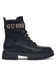Guess Trapery FLFFIC ELE10 Czarny. Czarne trapery i śniegowce Guess, ze skóry. Za 634.99 zł.