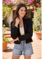 William de Faye Kardigan w kolorze czarnym rozmiar: 40. Czarne kardigany William de Faye, bez wzorów, prążkowane. Za 144.92 zł.