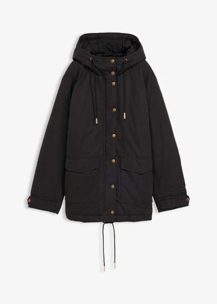Ciepła parka. Zielone parki bonprix, bez kaptura. Za 169.99 zł.