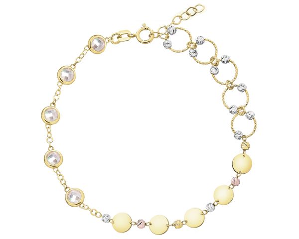 Złota bransoletka z cyrkoniami. Żółte bransoletki Apart, z cyrkonią, złote. Za 3,599.00 zł.