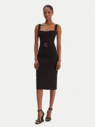 Versace Jeans Couture Sukienka koktajlowa 80HAO940 J0092 Czarny Slim Fit. Czarne sukienki Versace Jeans Couture, bez wzorów, z jeansu, wizytowe, bez kołnierzyka, bez ramiączek. Za 1,839.00 zł.