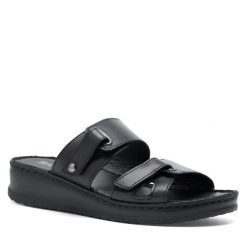 Klapki Go Soft. Czarne klapki GO SOFT, bez wzorów, bez obcasa. Za 77.99 zł.