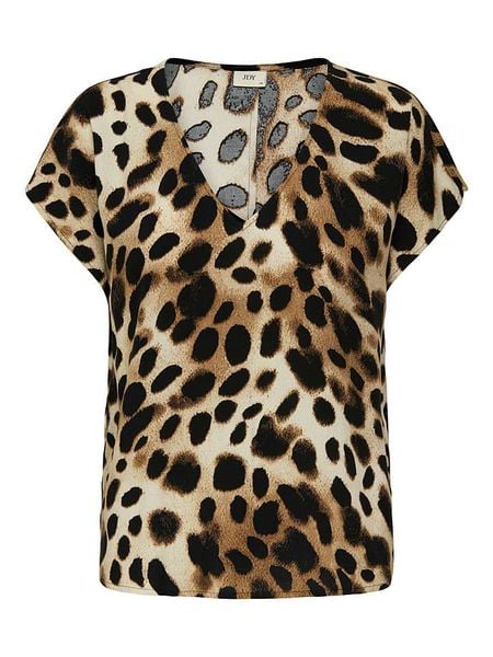 JDY Koszulka w kolorze brązowym rozmiar: 36. Brązowe bluzki JDY, s, bez wzorów, z wiskozy, klasyczne, bez kołnierzyka, bez ramiączek. Za 32.75 zł.