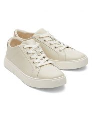 TOMS Skórzane sneakersy w kolorze złoto-kremowym rozmiar: 40. Brązowe trampki Toms, bez wzorów, bez zapięcia. Za 171.68 zł.