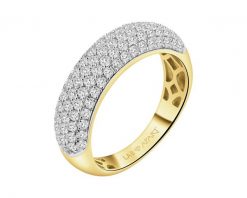 Pierścionek z żółtego złota z brylantami laboratoryjnymi - 1,06 ct - próba 585. Żółte pierścionki Apart, z brylantem, złote. Za 6,690.00 zł.