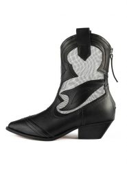 Loft37 Skórzane kowbojki "Out Of Time" w kolorze czarnym rozmiar: 37. Czarne botki loft37, bez wzorów, bez obcasa, bez zapięcia. Za 521.99 zł.