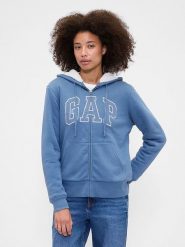 GAP Bluza w kolorze niebieskim rozmiar: XXS. Niebieskie bluzy sportowe GAP, xxs, bez wzorów, bez kaptura. Za 132.36 zł.