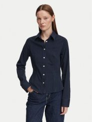 Guess Jeans Koszula W6YH11 W2835 Granatowy Slim Fit. Niebieskie koszule Guess Jeans, xxl, z aplikacjami, z bawełny, bez kołnierzyka, bez ramiączek. Za 349.99 zł.