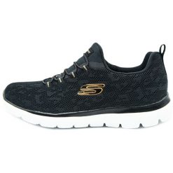 Buty do chodzenia damskie, Skechers Summits. Czarne obuwie sportowe Skechers, z materiału, bez zapięcia, trekkingowe. Za 239.00 zł.