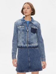 Tommy Jeans Kurtka jeansowa Izzie DW0DW16989 Niebieski Slim Fit. Niebieskie kurtki Tommy Jeans, s, bez wzorów, z bawełny, bez kaptura. Za 379.99 zł.