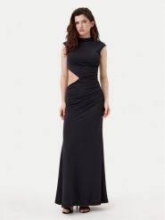 BARDOT Sukienka wieczorowa 59758DB Czarny Regular Fit. Czarne sukienki Bardot, l, bez wzorów, z syntetyku, wizytowe, bez kołnierzyka, bez ramiączek. Za 329.99 zł.