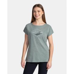 Damski bawełniany t-shirt Kilpi NELLIM-W. Zielone t-shirty Kilpi, xs, bez wzorów, z bawełny, bez kołnierzyka, bez ramiączek. Za 60.57 zł.