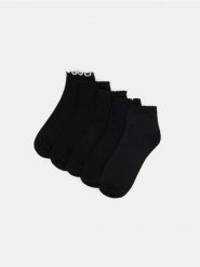 Skarpetki z falbanami 5 pack - czarny. Czarne skarpety Sinsay, bez wzorów. Za 17.99 zł.