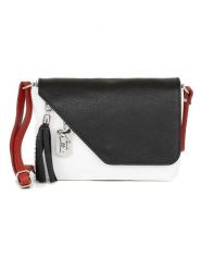 Anna Morellini Skórzana torebka "Lola" w kolorze czarno-białym - 24 x 18 x 6 cm rozmiar: onesize. Czarne torby na ramię Anna Morellini, bez wzorów, z materiału, na ramię, bez dodatków. Za 195.99 zł.