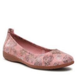 Baleriny Josef Seibel. Czerwone baleriny Josef Seibel, bez wzorów, bez obcasa. Za 279.99 zł.