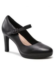 Clarks Półbuty Ambyr Shine 261577844 Czarny. Czarne czółenka Clarks, bez wzorów, ze skóry, bez obcasa, na obcasie, bez zapięcia. Za 269.99 zł.