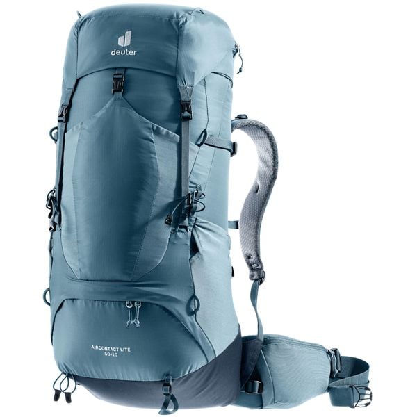 Plecak trekkingowy Deuter Aircontact Lite 50 + 10 - atlantic/ink. Niebieskie plecaki Deuter, bez wzorów. Za 797.99 zł.