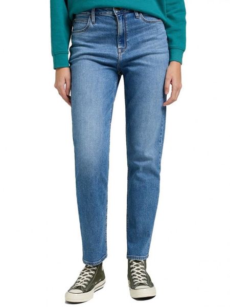 Lee Dżinsy - Tapered fit - w kolorze niebieskim rozmiar: W27/L33. Niebieskie jeansy Lee, l, z aplikacjami, z podwyższonym stanem. Za 144.24 zł.