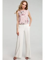 Made of emotion Spodnie w kolorze kremowym rozmiar: S. Brązowe spodnie materiałowe Made Of Emotion, na co dzień, s, bez wzorów, z materiału. Za 164.99 zł.