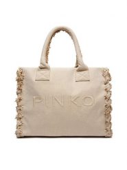 Pinko Torebka Beach Shopping PE 24 PLTT 100782 A1X1 Beżowy. Brązowe torebki klasyczne Pinko, bez wzorów, z materiału, bez dodatków. Za 499.99 zł.
