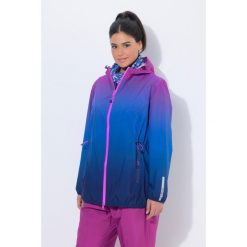 Damskie Kurtka przeciwdeszczowa lekka wodoszczelna kaptur kieszenie na zamek. Niebieskie kurtki sportowe Ulla Popken, plus size, bez wzorów, z materiału, bez kaptura. Za 389.99 zł.