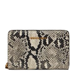Duży Portfel Damski Michael Kors. Brązowe portfele Michael Kors, bez wzorów. Za 559.99 zł.