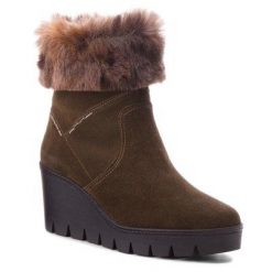 Lasocki WE102 Khaki. Brązowe botki Lasocki, bez wzorów, ze skóry, bez obcasa, bez zapięcia. Za 249.99 zł.