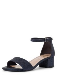 Tamaris Sandały Kobiety Syntetyczny niebieski, 36. Niebieskie sandały Tamaris, bez wzorów, z syntetyku, eleganckie, bez obcasa, bez zapięcia. Za 249.95 zł.