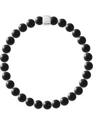 Pearline Bransoletka "Confiance" z obsydianem rozmiar: 22 cm. Czarne bransoletki Pearline, srebrne. Za 100.99 zł.