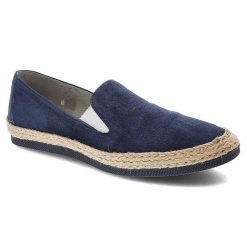 Granatowe Espadryle Maciejka Wygodne Skórzane Buty Damskie. Niebieskie espadryle Maciejka, bez wzorów, ze skóry, bez obcasa, bez zapięcia. Za 169.00 zł.