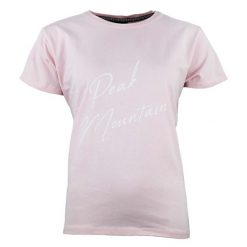 Koszulka damska Peak Mountain Atresor. Czerwone bluzki Peak Mountain, bez wzorów, casualowe, bez kołnierzyka, bez ramiączek. W wyprzedaży za 132.50 zł.