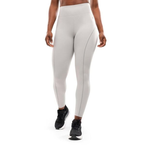 Damskie długie legginsy do biegania Fitness Siroko Lume Light Gray. Szare bielizna sportowa SIROKO, bez wzorów, z tkaniny, z podwyższonym stanem, długie. Za 169.00 zł.