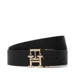 Pasek Tommy Hilfiger. Czarne paski TOMMY HILFIGER, bez wzorów. Za 309.99 zł.