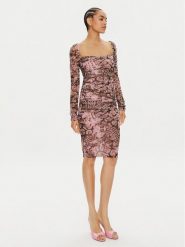 Pinko Sukienka codzienna Anfitrione 103300 A1Q2 Kolorowy Slim Fit. Sukienki Pinko, na co dzień, l, bez wzorów, z syntetyku, bez kołnierzyka, bez ramiączek, proste. Za 649.99 zł.