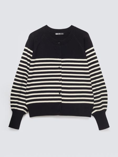 Kardigan damski z wiskozy w białe paski czarny Suzana 906. Czarne kardigany Big Star, l, bez wzorów, z jeansu. Za 179.99 zł.