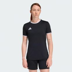 Koszulka Entrada26. Białe bluzki Adidas, bez wzorów, sportowe, bez kołnierzyka, bez ramiączek. Za 79.95 zł.