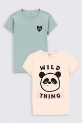 T-shirt z krótkim rękawem 2 pack. T-shirty MOKIDA, bez wzorów, bez kołnierzyka, bez ramiączek. W wyprzedaży za 9.90 zł.