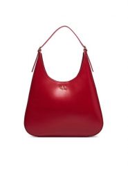 Calvin Klein Torebka Ck Medium Shoulder Bag LV04F3522G Czerwony. Czerwone torebki klasyczne Calvin Klein, bez wzorów, ze skóry, bez dodatków. Za 569.99 zł.