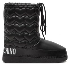 Śniegowce LOVE MOSCHINO. Czarne trapery i śniegowce Love Moschino. Za 849.99 zł.