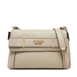 Torebka Guess. Brązowe listonoszki Guess, z aplikacjami, bez dodatków. Za 389.99 zł.