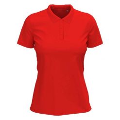 Damska Koszulka Polo Ze Stretchem. Czerwone bluzki STEDMAN, bez wzorów, bez kołnierzyka, bez ramiączek. Za 106.99 zł.