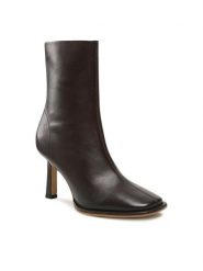 Gino Rossi Botki 105272 Brązowy. Brązowe botki Gino Rossi, bez wzorów, ze skóry, bez obcasa, na szpilce, bez zapięcia. Za 268.99 zł.