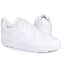 Buty damskie sportowe do chodzenia Nike COURT BOROUGH LOW RECRAFT. Białe obuwie sportowe Nike, bez zapięcia, trekkingowe, Nike Court. Za 310.99 zł.