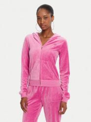 Juicy Couture Bluza Robyn JCSEBJ007G Różowy Slim Fit. Czerwone bluzy Juicy Couture, m, bez wzorów, z bawełny, bez kaptura. Za 439.99 zł.