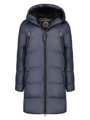 Geographical Norway Parka "Adrianna" w kolorze granatowym rozmiar: M. Niebieskie parki Geographical Norway, m, bez kaptura. Za 250.94 zł.