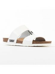 Sunbay Klapki "Vero" w kolorze białym rozmiar: 38. Białe klapki Sunbay, bez wzorów, z otwartym noskiem, bez obcasa. Za 169.95 zł.