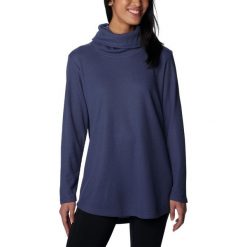 Bluza damska Columbia Holly Hideaway Waffle Cowl Neck. Niebieskie bluzy Columbia, l, bez wzorów, z syntetyku, z kapturem. Za 366.00 zł.