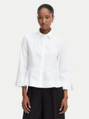 HUGO Koszula Embrella 50562961 Biały Slim Fit. Białe koszule Hugo, bez wzorów, z bawełny, bez kołnierzyka, bez ramiączek. Za 639.99 zł.